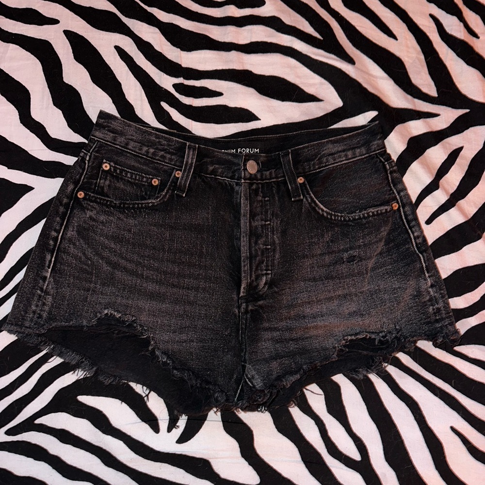 ARITZIA DENIM FORUM Black Jean Shorts